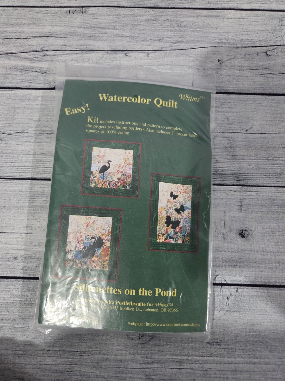 Whims Watercolor Quilting Pattern Silhouettes On The Pond